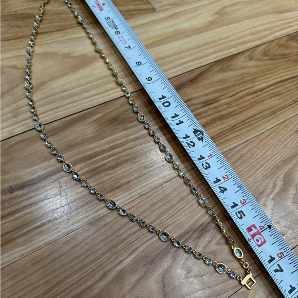 J. Crew Layered Gold Necklace with Clear Crystals NWT - SOLD OUT - Picture 7 of 8